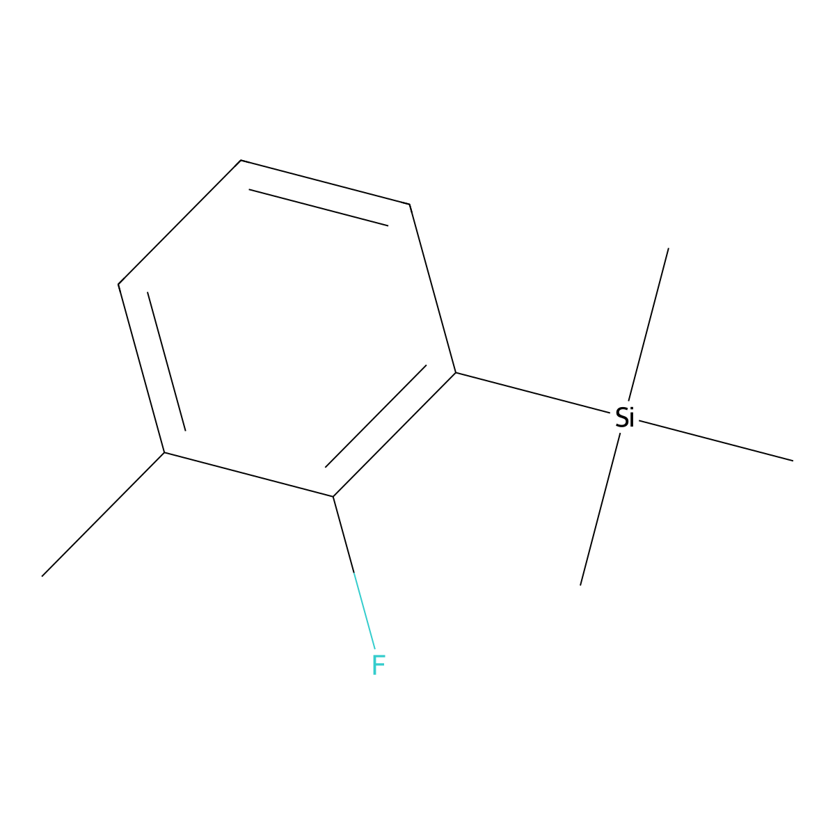 (2-Fluoro-3-methylphenyl)trimethylsilane molecular structure, CAS 2918870-74-1