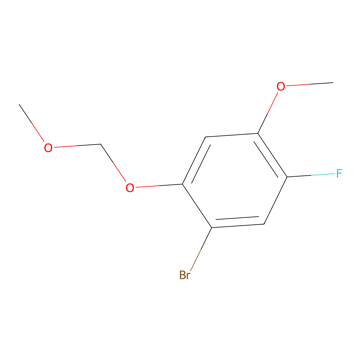1-Bromo-5-fluoro-4-methoxy-2-(methoxymethoxy)benzene molecular structure, CAS 2918871-07-3
