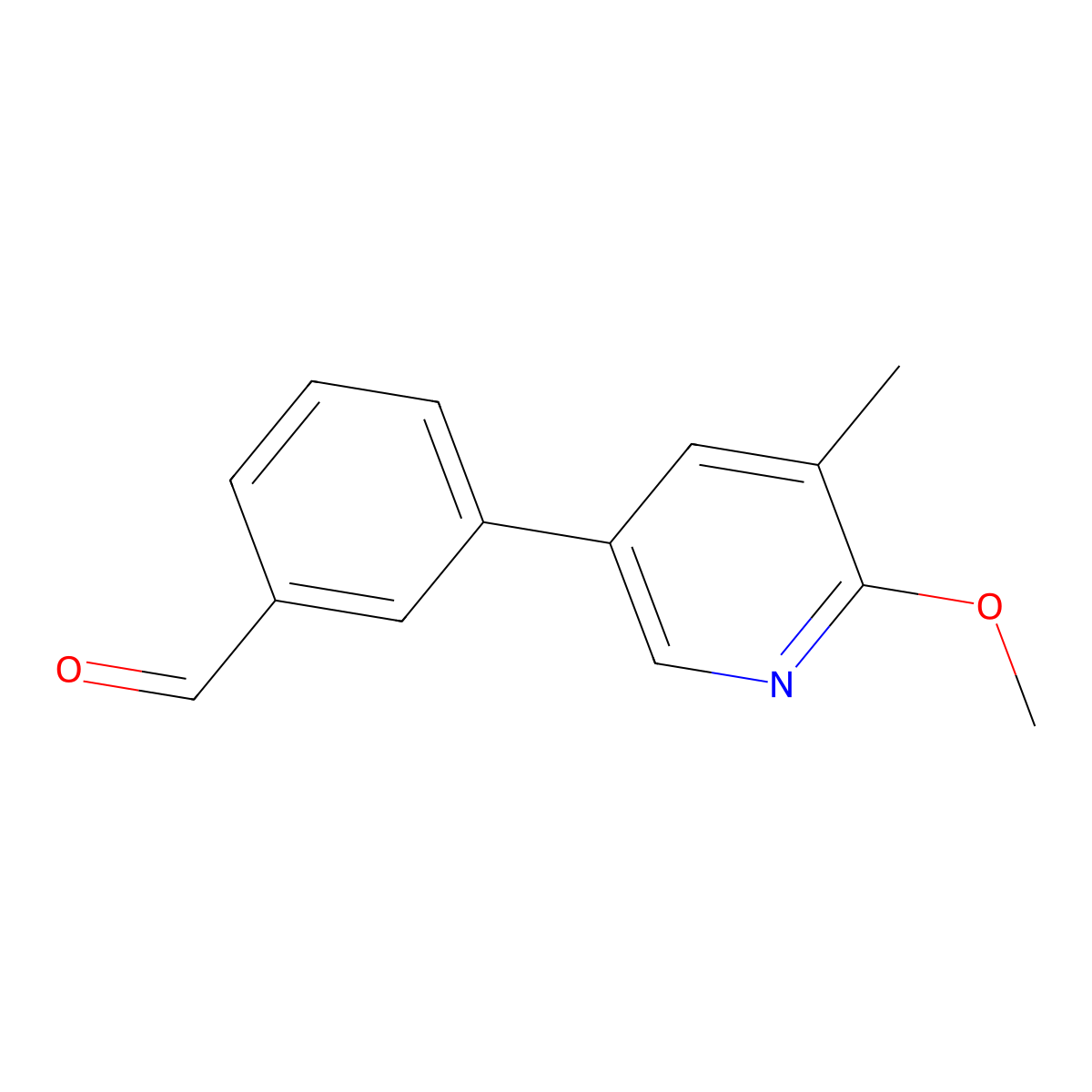 3-(6-Methoxy-5-methylpyridin-3-yl)benzaldehyde molecular structure, CAS 2918871-45-9