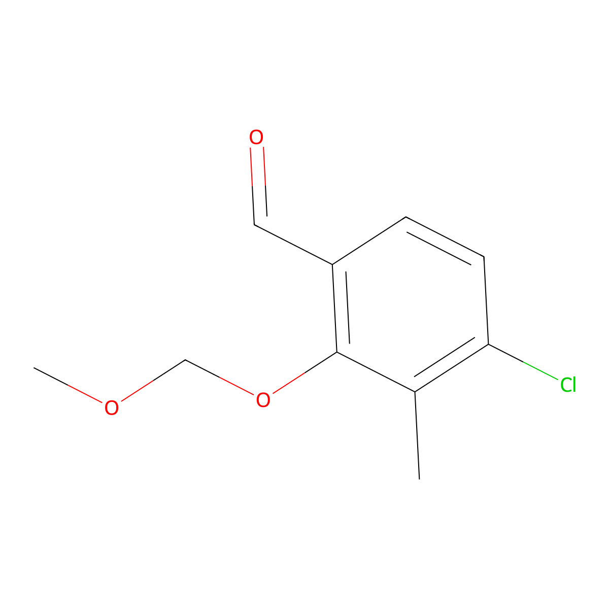 4-Chloro-2-(methoxymethoxy)-3-methylbenZaldehyde molecular structure, CAS 2918871-69-7