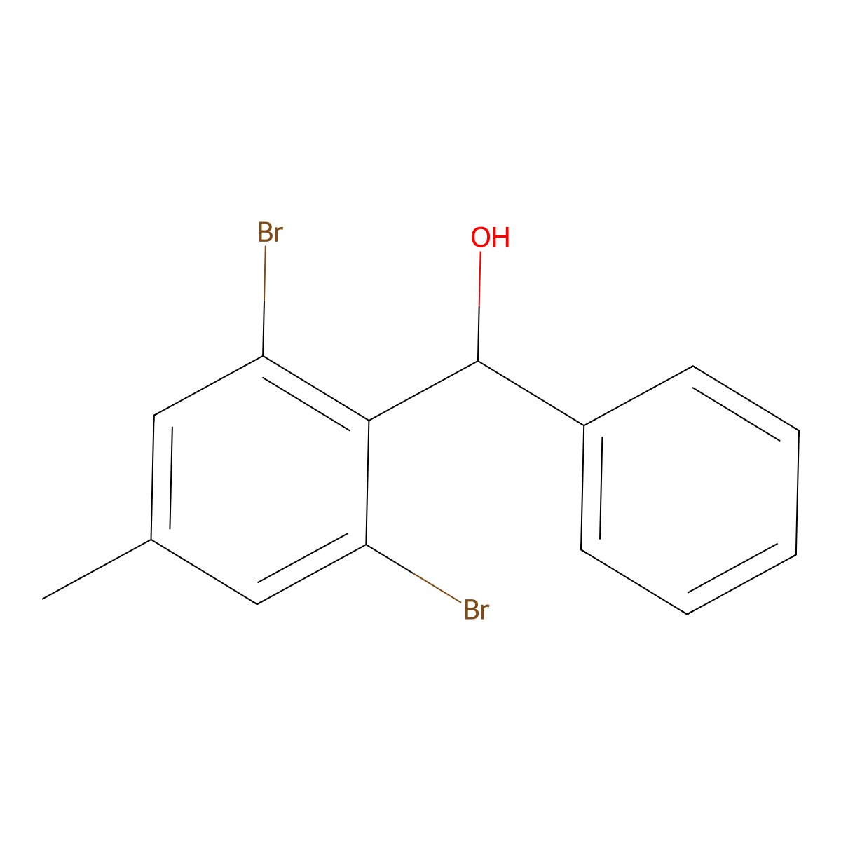 (2,6-Dibromo-4-methylphenyl)(phenyl)methanol molecular structure, CAS 2918871-95-9