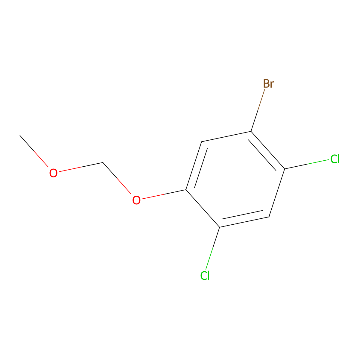 1-Bromo-2,4-dichloro-5-(methoxymethoxy)benZene molecular structure, CAS 2918872-57-6