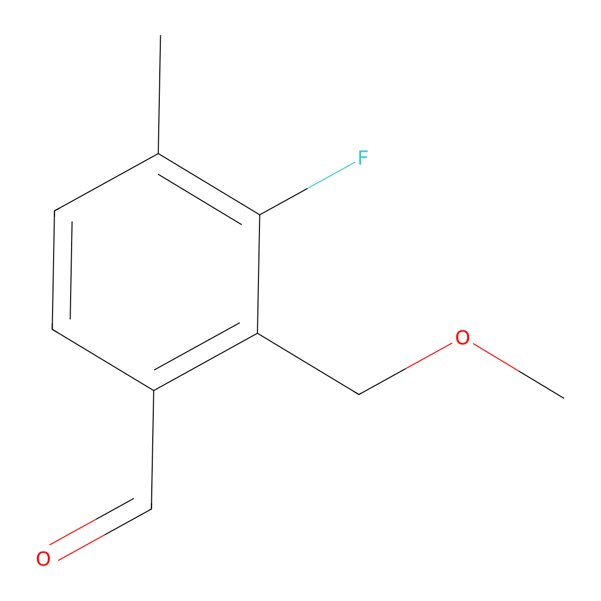 3-Fluoro-2-(methoxymethyl)-4-methylbenZaldehyde molecular structure, CAS 2918872-86-1