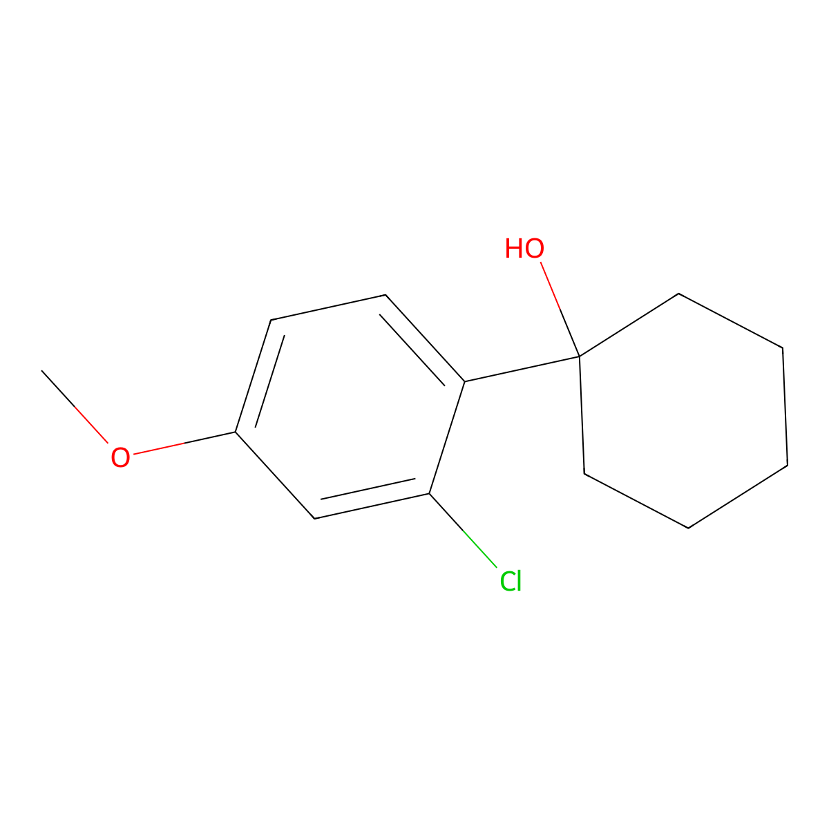 1-(2-Chloro-4-methoxyphenyl)cyclohexanol molecular structure, CAS 2918873-53-5