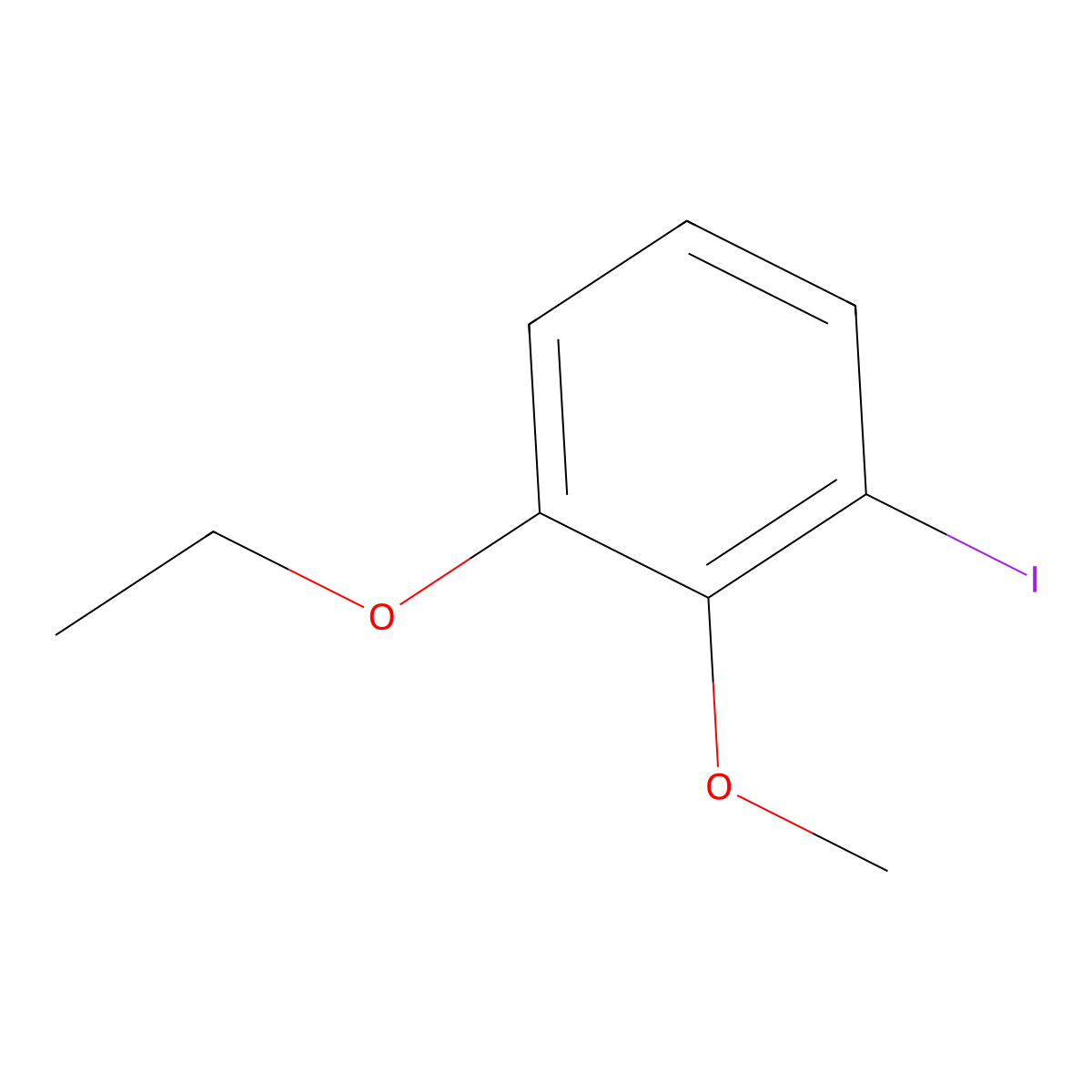 1-Ethoxy-3-iodo-2-methoxybenzene molecular structure, CAS 2918873-92-2
