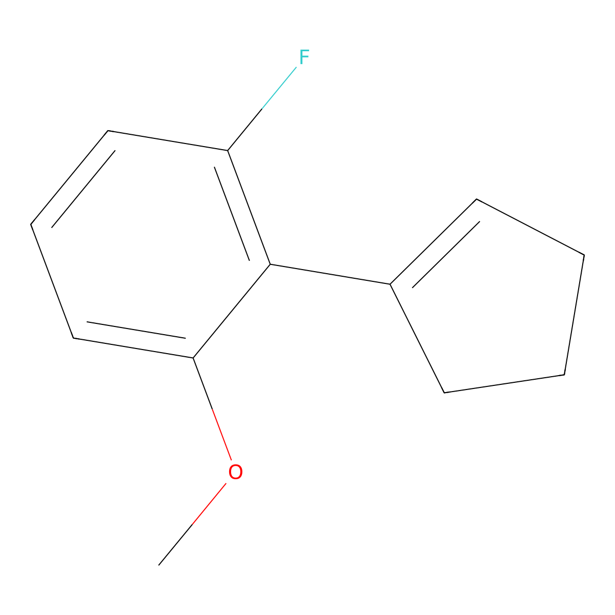 2-(Cyclopent-1-en-1-yl)-1-fluoro-3-methoxybenzene molecular structure, CAS 2918874-41-4