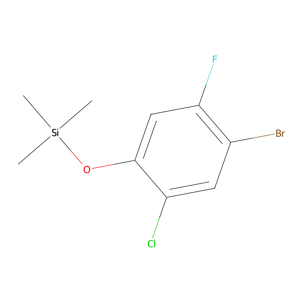 (4-Bromo-2-chloro-5-fluorophenoxy)trimethylsilane molecular structure, CAS 2918874-42-5