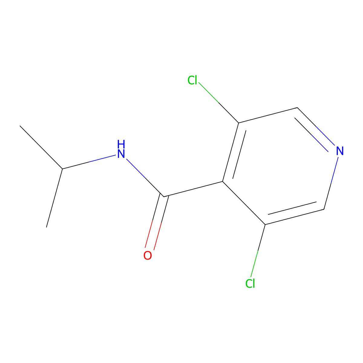 3,5-dichloro-N-isopropylisonicotinamide molecular structure, CAS 2918874-46-9