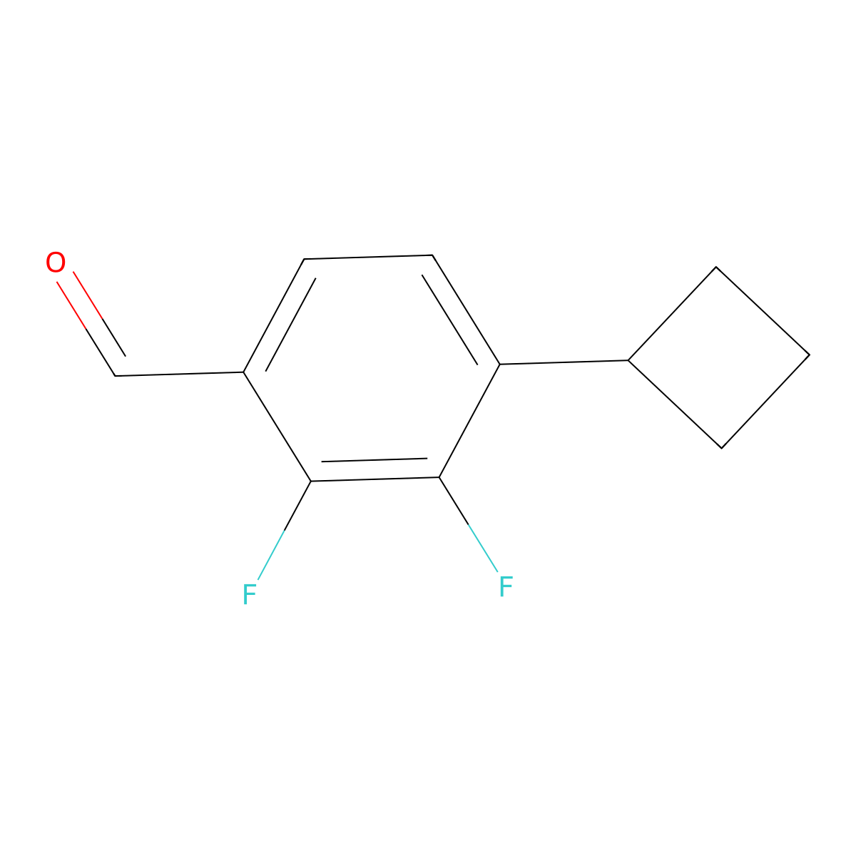 4-Cyclobutyl-2,3-difluorobenzaldehyde molecular structure, CAS 2918874-54-9