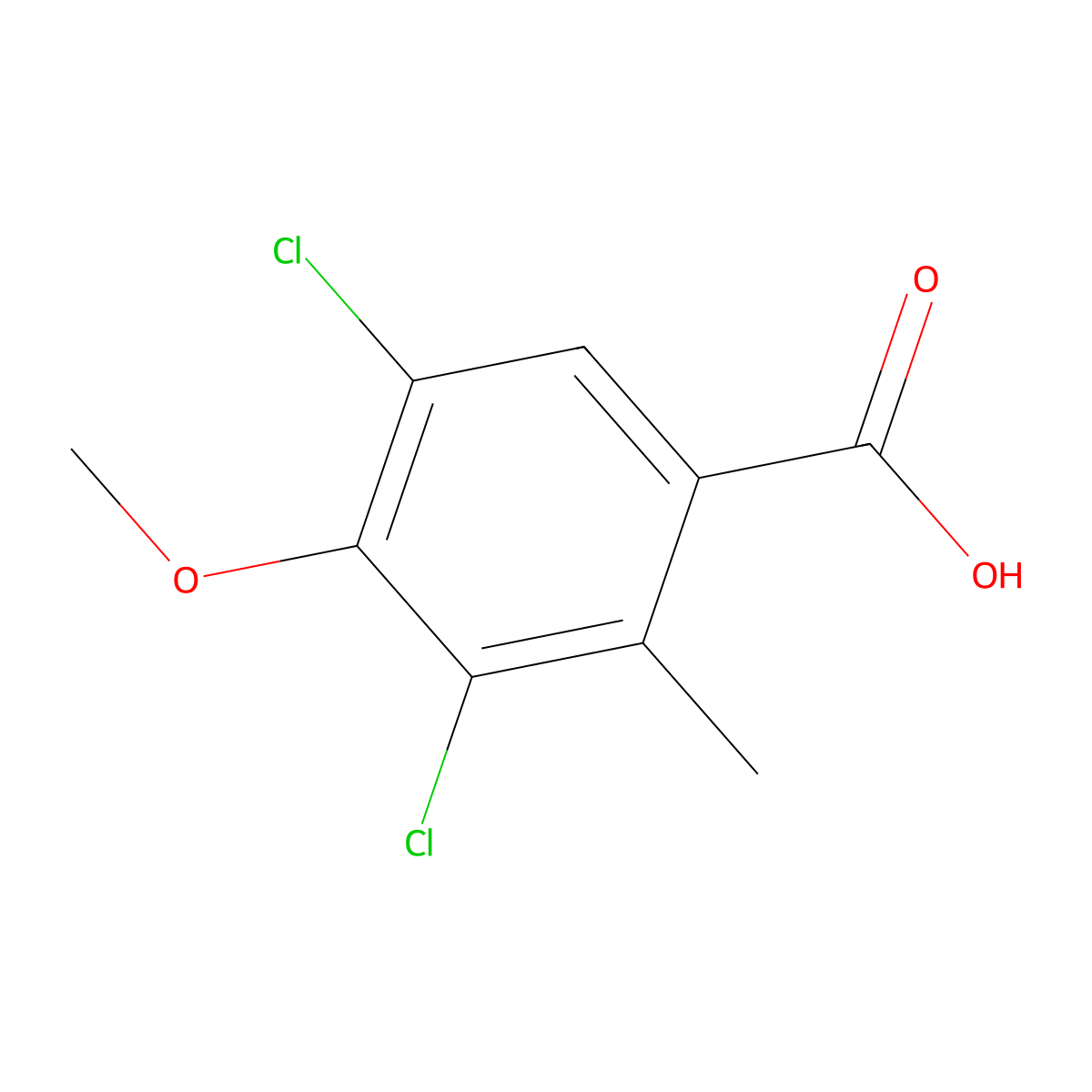 3,5-Dichloro-4-methoxy-2-methylbenZoic acid molecular structure, CAS 2918874-67-4