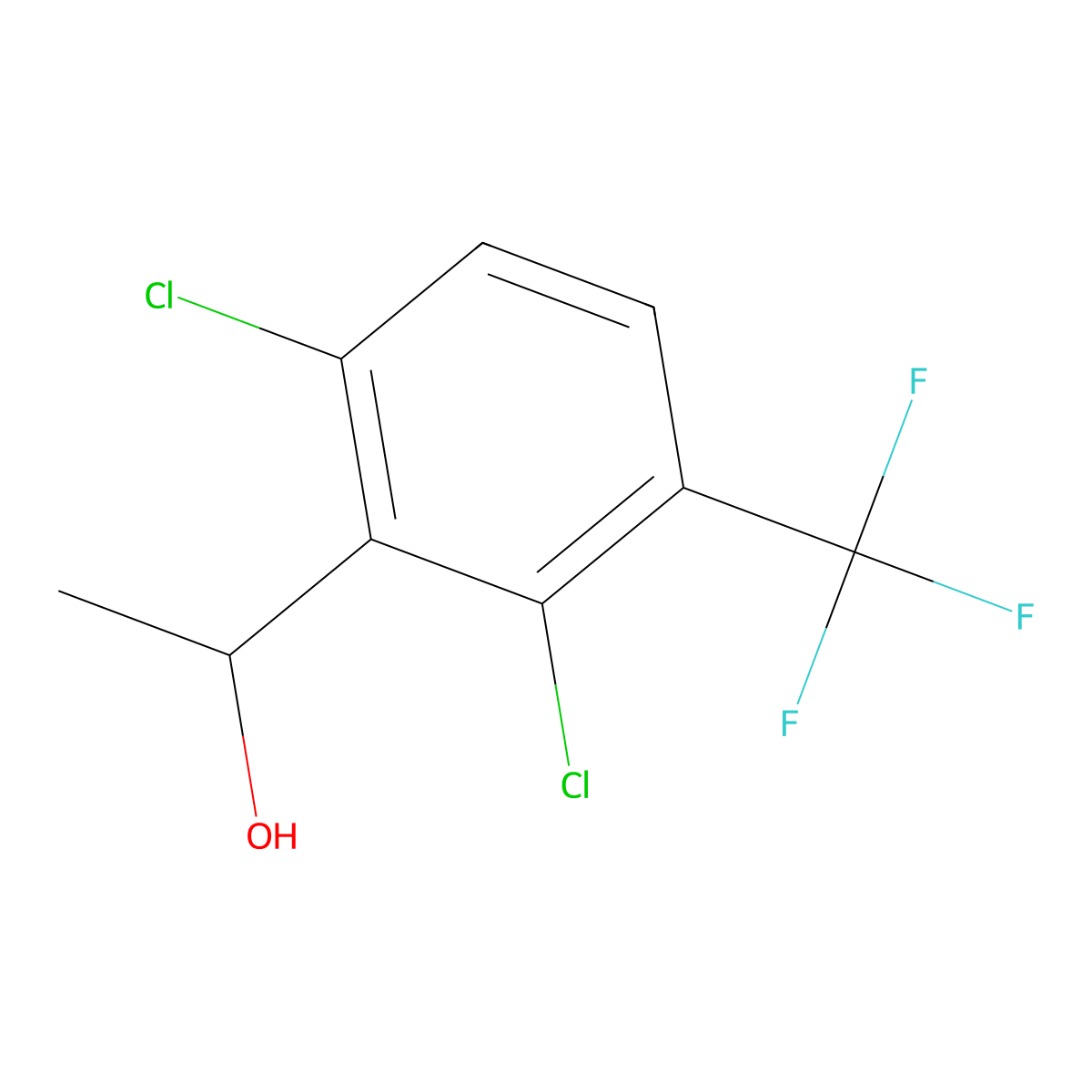1-(2,6-Dichloro-3-(trifluoromethyl)phenyl)ethanol molecular structure, CAS 2918874-68-5