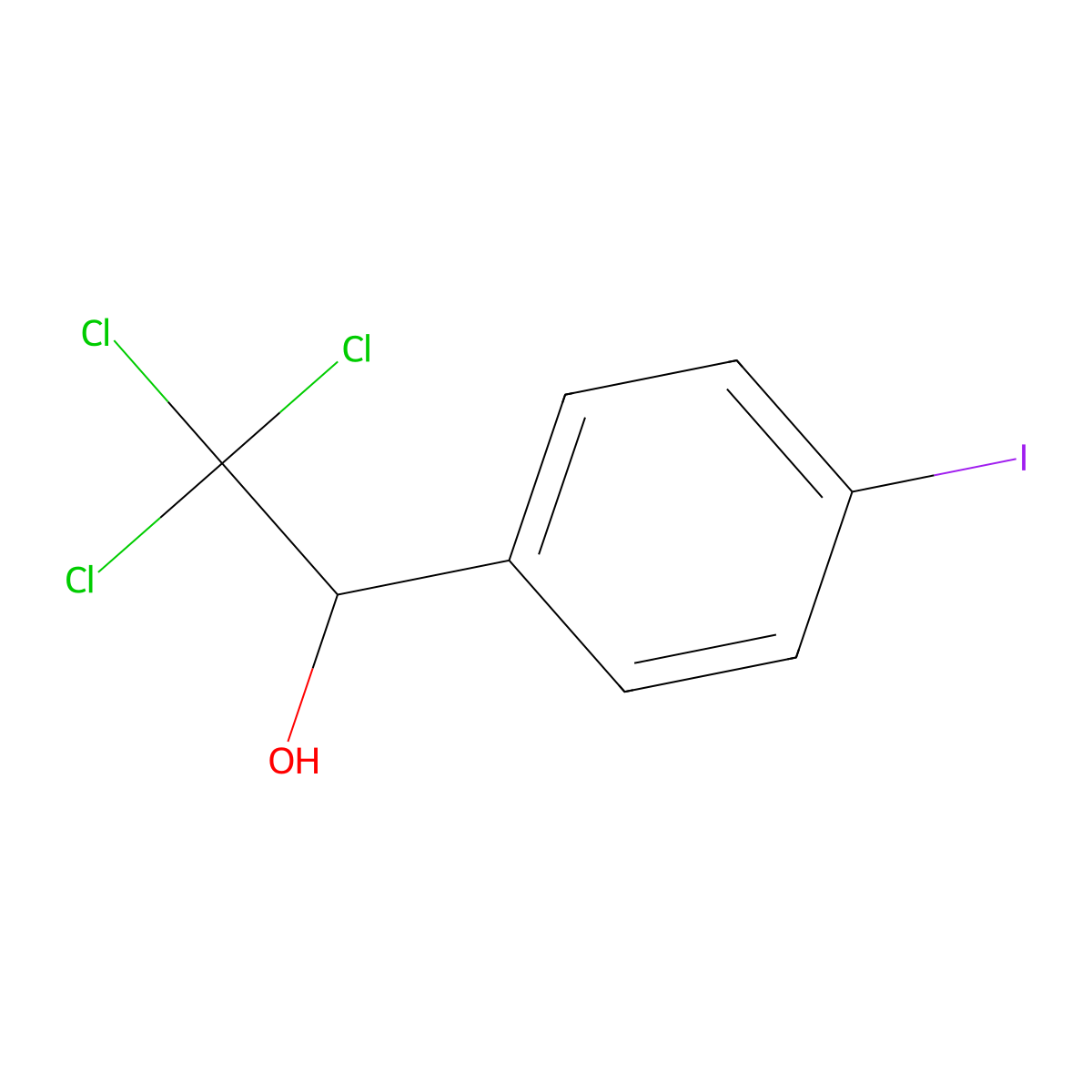 2,2,2-Trichloro-1-(4-iodophenyl)ethanol molecular structure, CAS 2918875-70-2