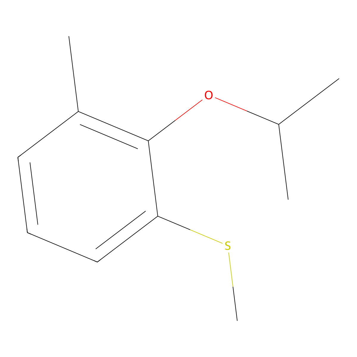 (2-Isopropoxy-3-methylphenyl)(methyl)sulfane molecular structure, CAS 2918876-18-1