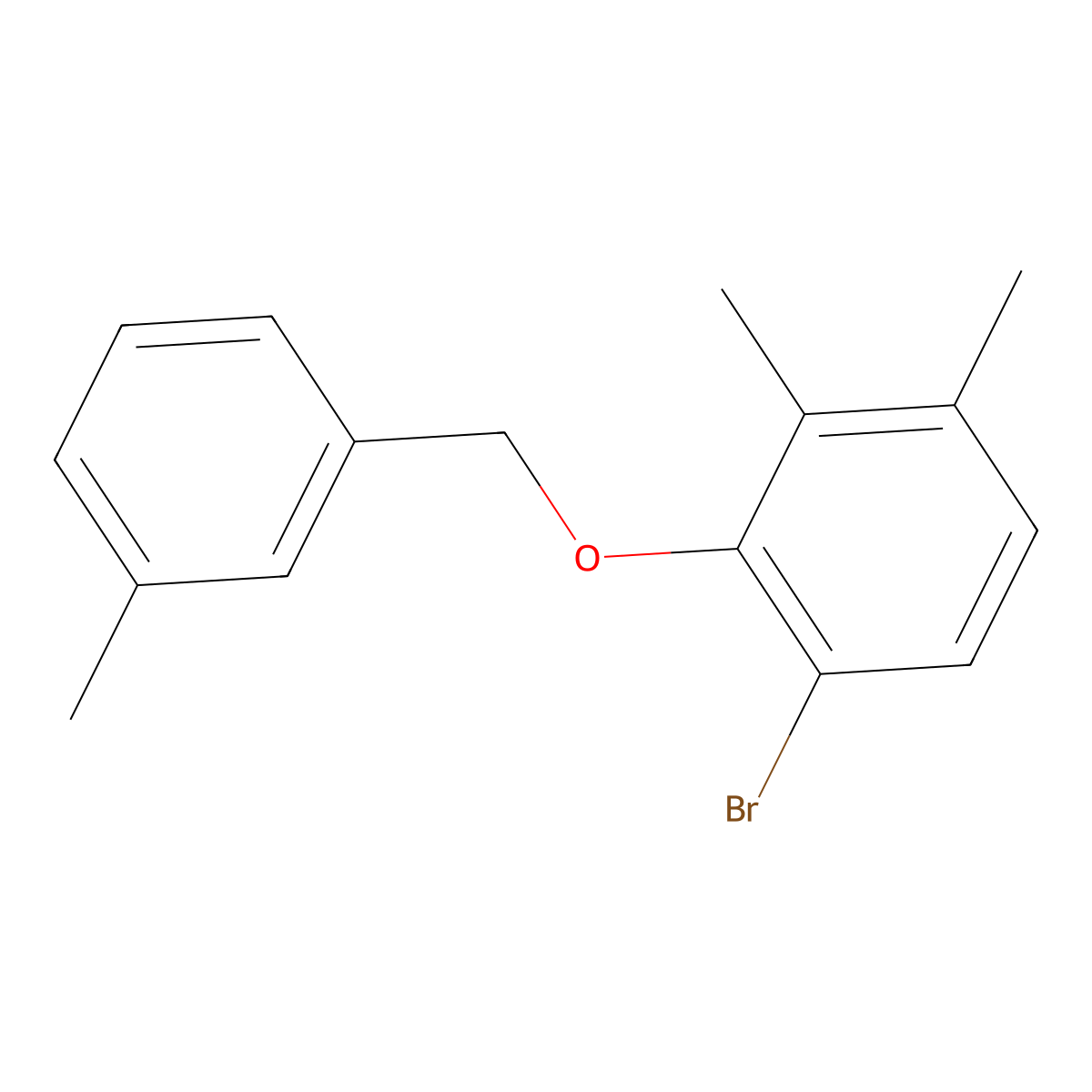 1-Bromo-3,4-dimethyl-2-((3-methylbenZyl)oxy)benZene molecular structure, CAS 2918876-36-3