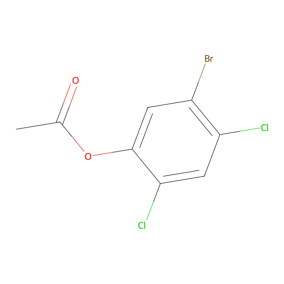 5-Bromo-2,4-dichlorophenyl acetate molecular structure, CAS 2918877-18-4