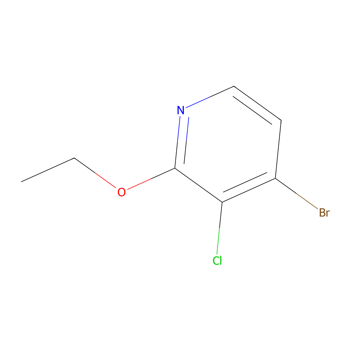 4-Bromo-3-chloro-2-ethoxypyridine molecular structure, CAS 2918877-27-5