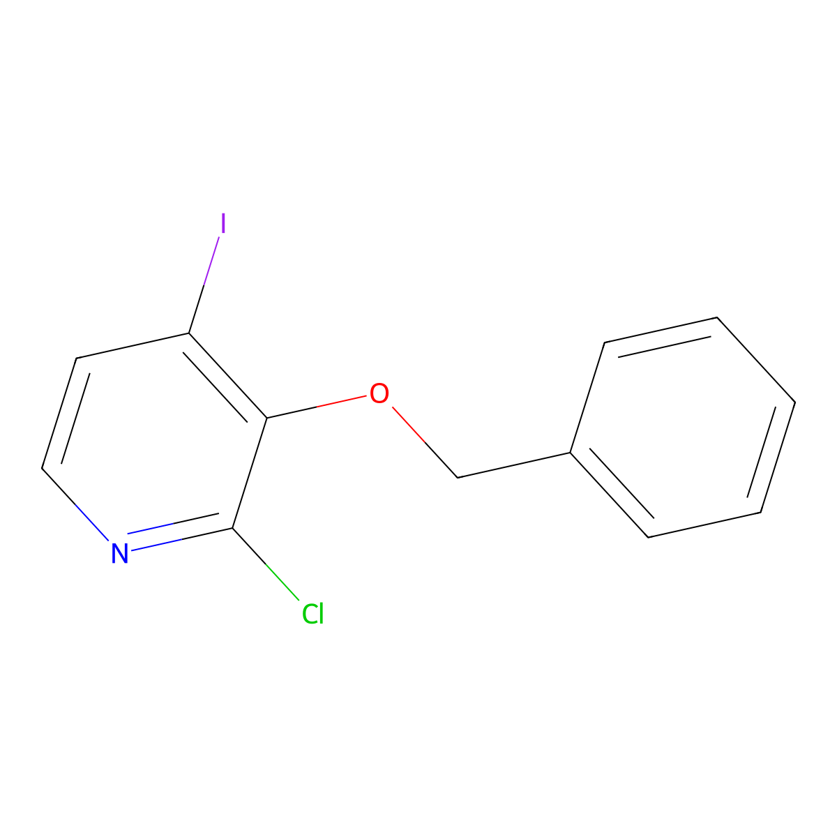 3-(Benzyloxy)-2-chloro-4-iodopyridine molecular structure, CAS 2918877-32-2