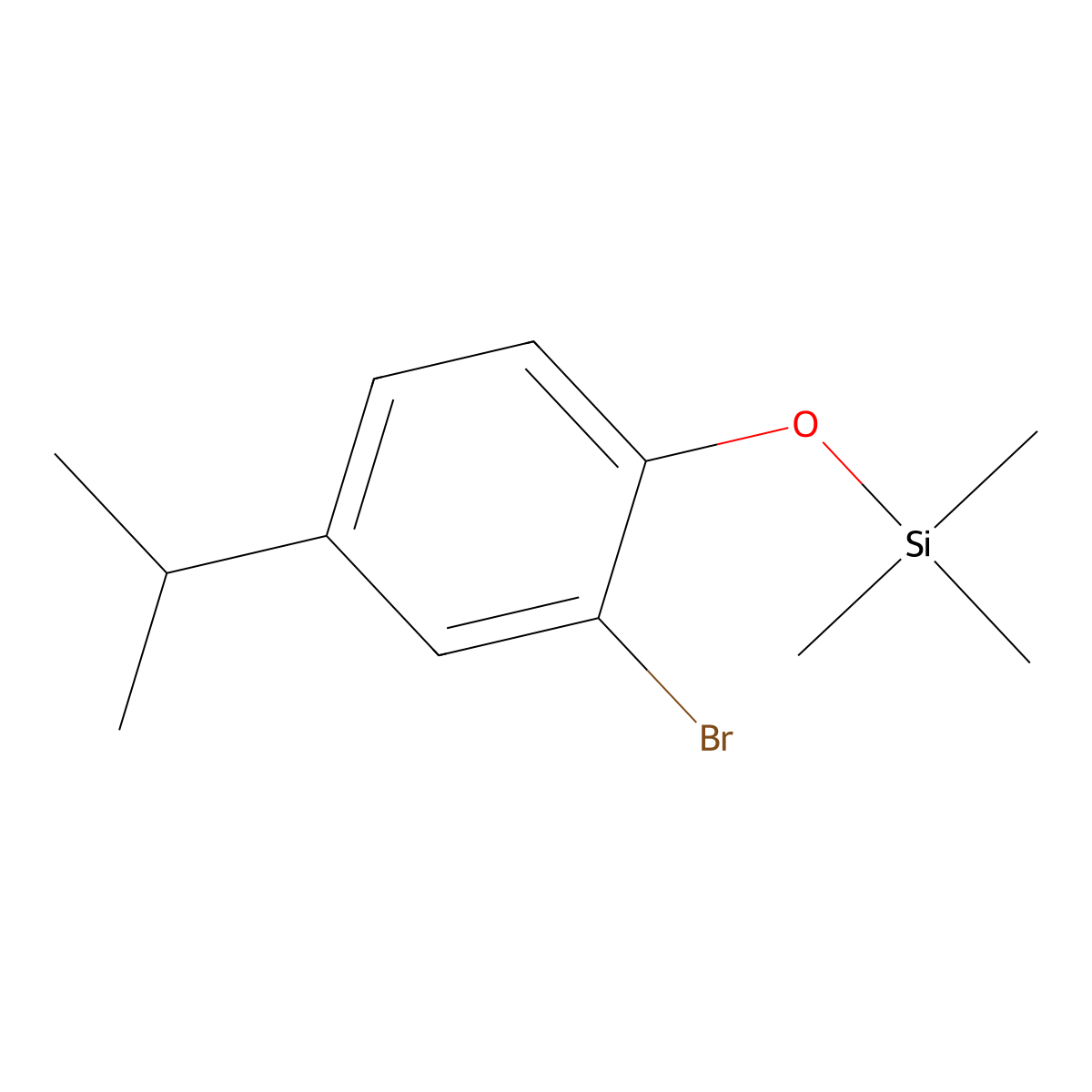 [2-Bromo-4-(propan-2-yl)phenoxy]trimethylsilane molecular structure, CAS 2918878-11-0