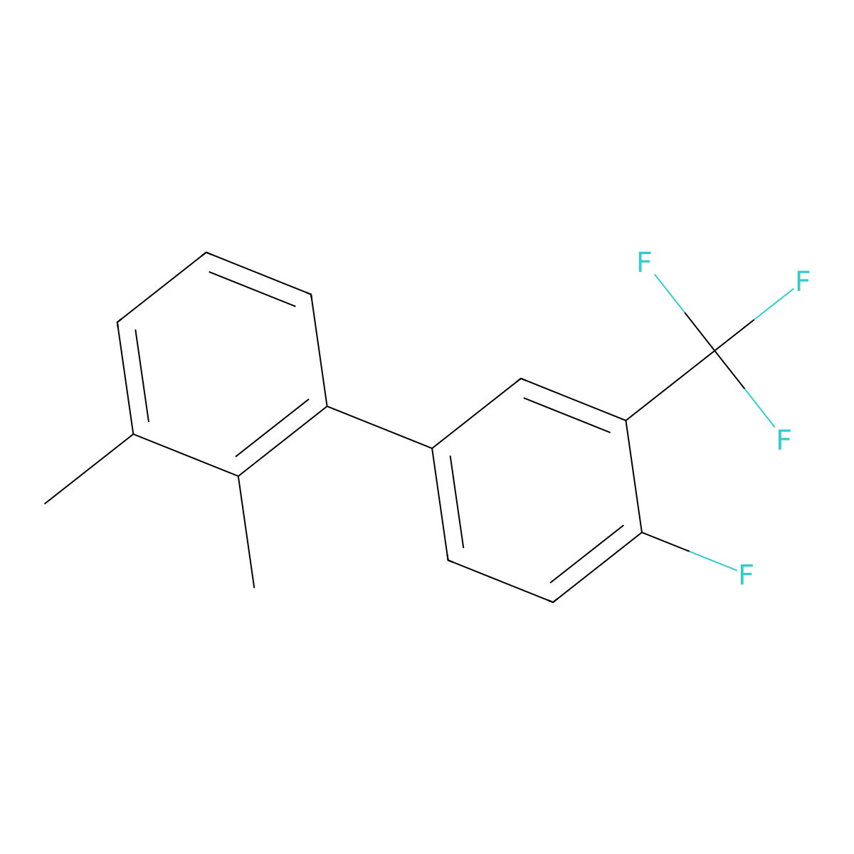 4'-Fluoro-2,3-dimethyl-3'-(trifluoromethyl)-1,1'-biphenyl molecular structure, CAS 2918878-29-0