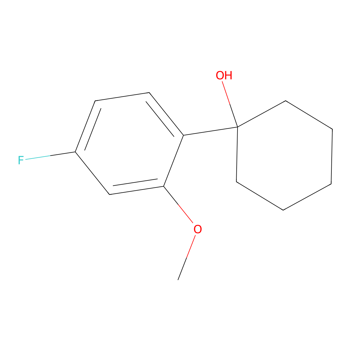 1-(4-Fluoro-2-methoxyphenyl)cyclohexanol molecular structure, CAS 2918878-46-1