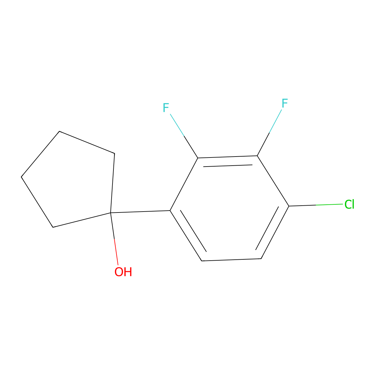 1-(4-Chloro-2,3-difluorophenyl)cyclopentanol molecular structure, CAS 2918878-51-8