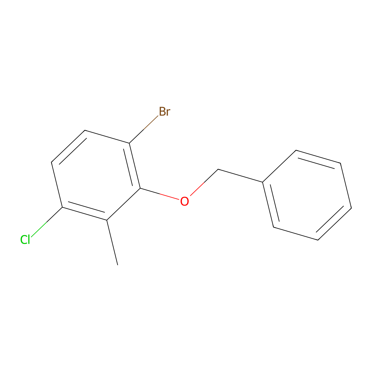 2-(BenZyloxy)-1-bromo-4-chloro-3-methylbenZene molecular structure, CAS 2918879-75-9