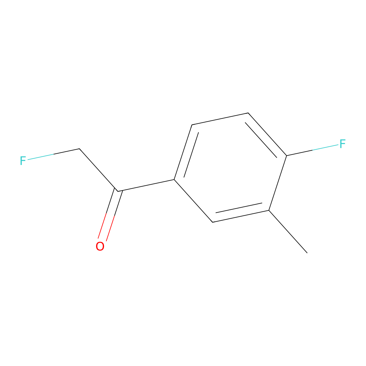 2-Fluoro-1-(4-fluoro-3-methylphenyl)ethan-1-one molecular structure, CAS 2918879-81-7