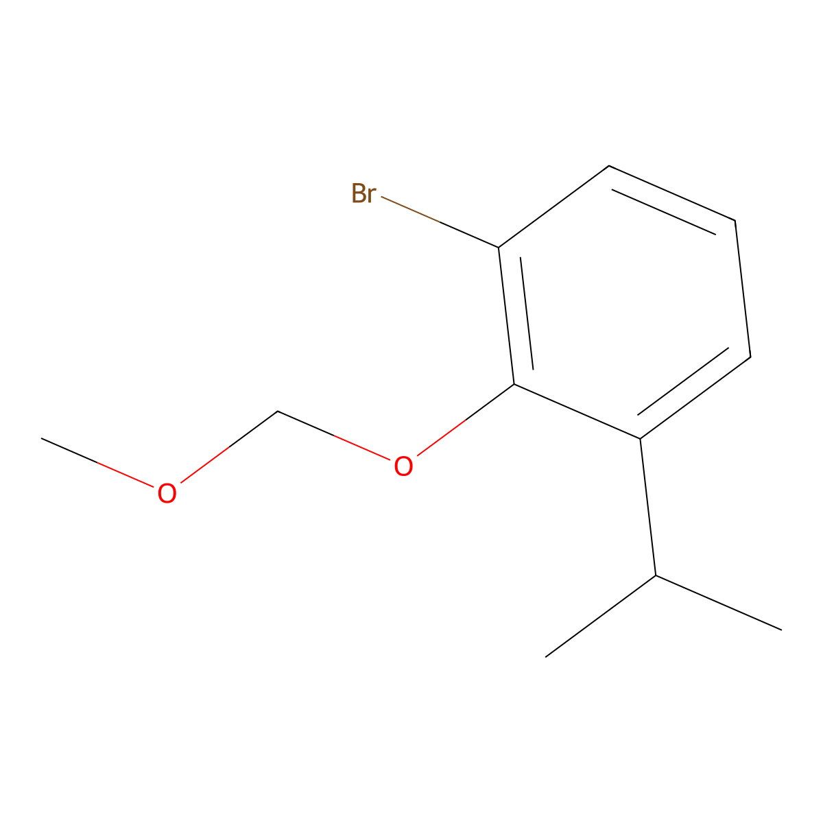 1-Bromo-3-isopropyl-2-(methoxymethoxy)benzene molecular structure, CAS 2918879-96-4