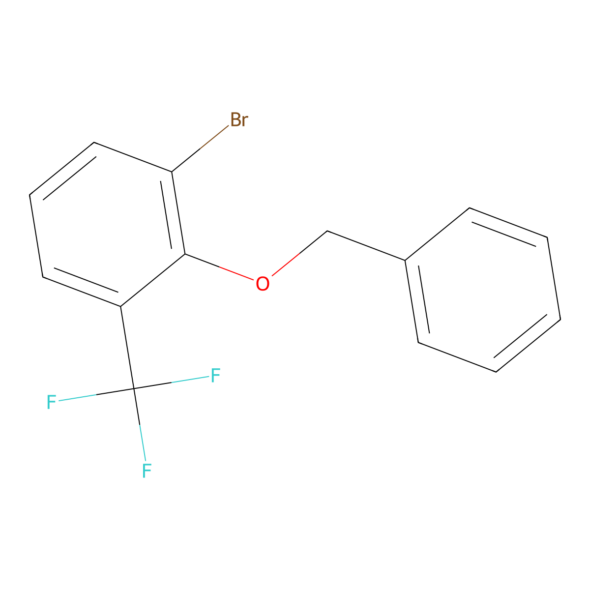 2-(Benzyloxy)-1-bromo-3-(trifluoromethyl)benzene molecular structure, CAS 2918880-24-5