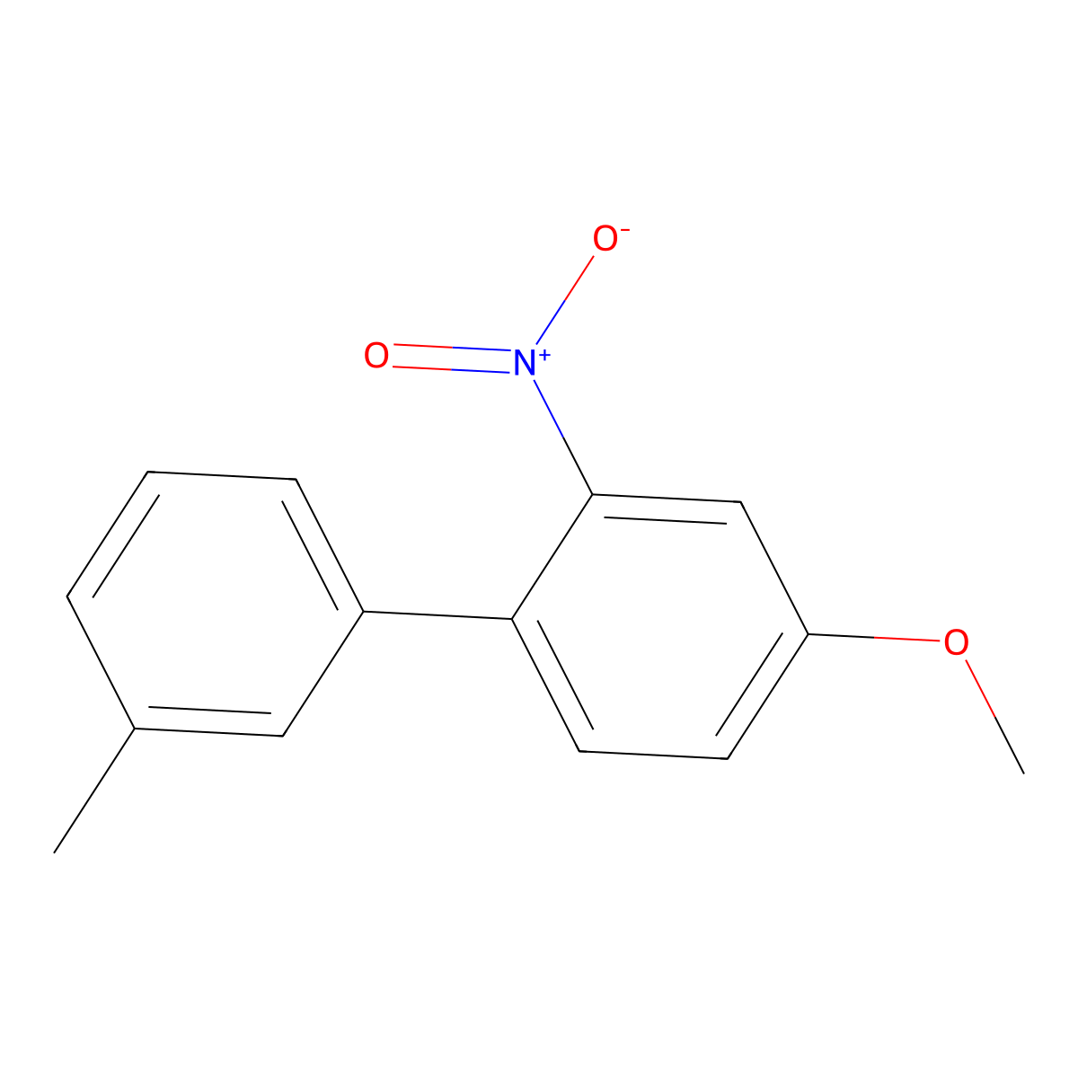 4-Methoxy-3'-methyl-2-nitro-1,1'-biphenyl molecular structure, CAS 2918880-28-9