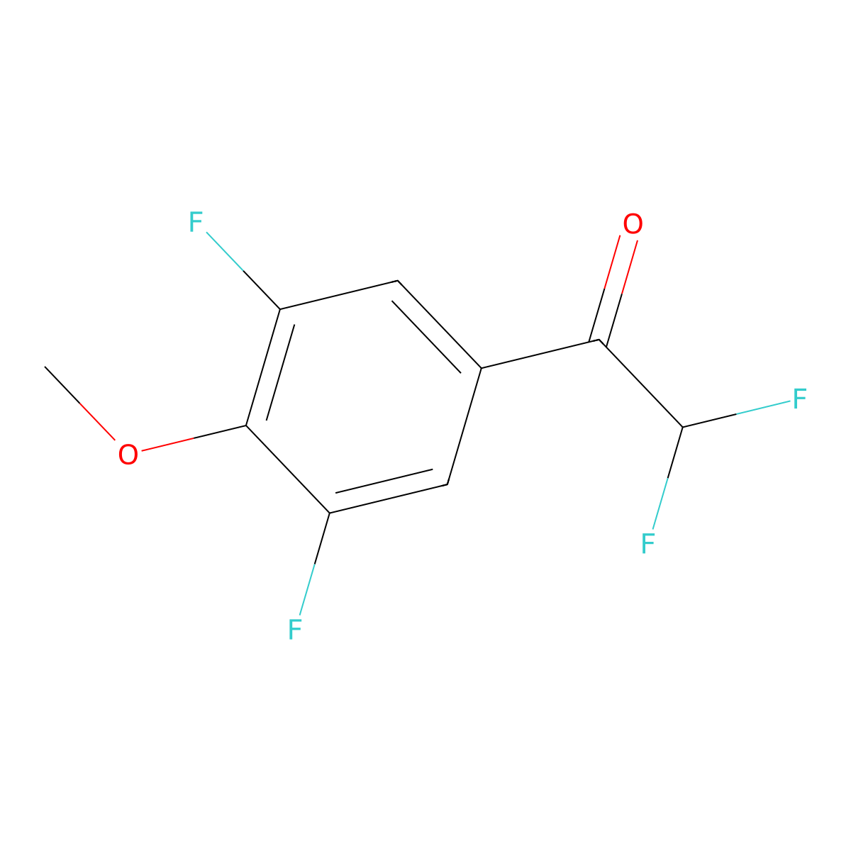 1-(3,5-Difluoro-4-methoxyphenyl)-2,2-difluoroethanone molecular structure, CAS 2918880-44-9