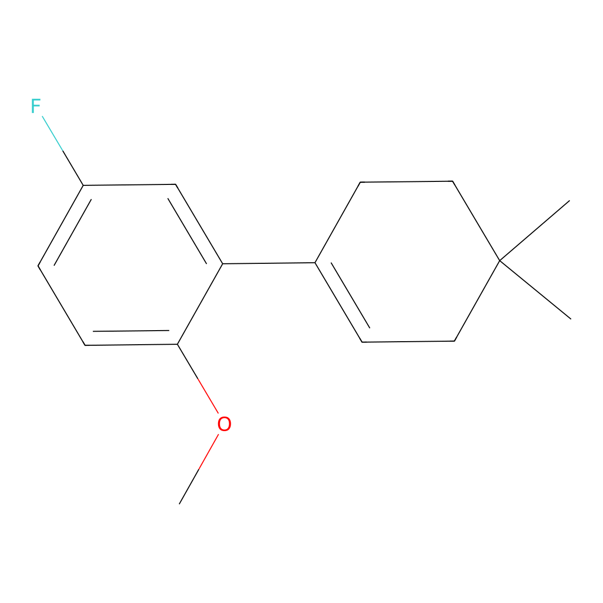 5'-Fluoro-2'-methoxy-4,4-dimethyl-2,3,4,5-tetrahydro-1,1'-biphenyl molecular structure, CAS 2918880-86-9