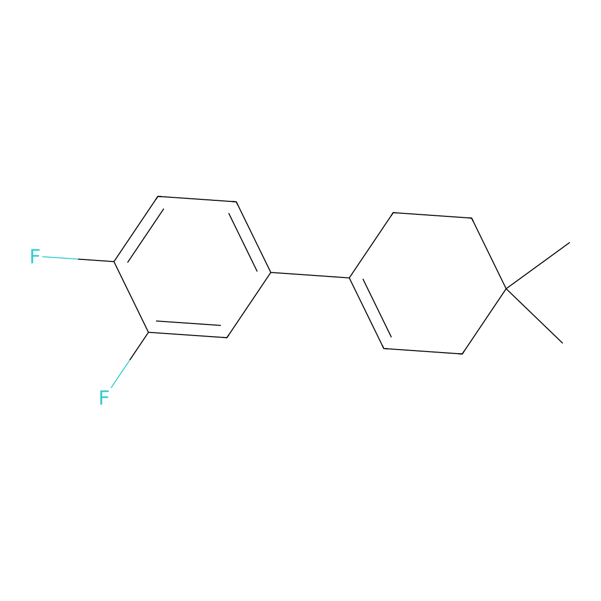 3',4'-Difluoro-4,4-dimethyl-2,3,4,5-tetrahydro-1,1'-biphenyl molecular structure, CAS 2918881-20-4