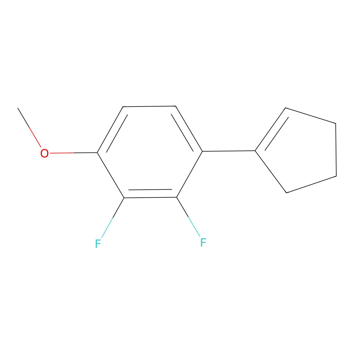1-(Cyclopent-1-en-1-yl)-2,3-difluoro-4-methoxybenzene molecular structure, CAS 2918881-39-5
