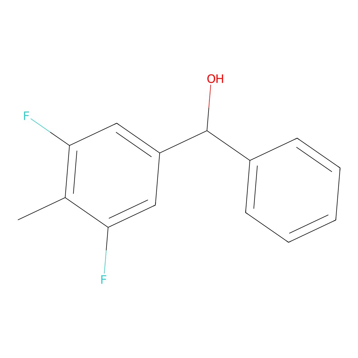 (3,5-Difluoro-4-methylphenyl)(phenyl)methanol molecular structure, CAS 2918882-31-0