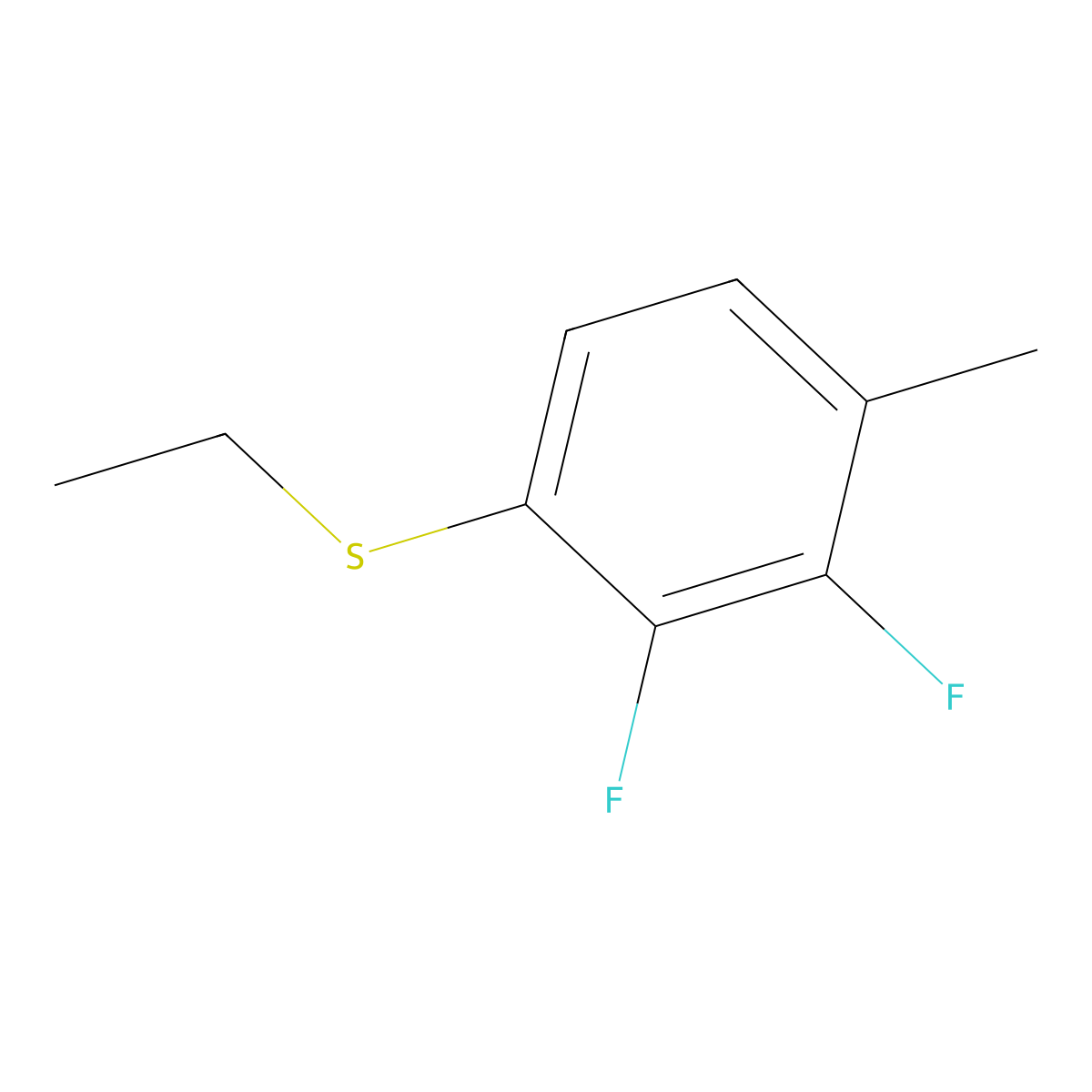 (2,3-Difluoro-4-methylphenyl)(ethyl)sulfane molecular structure, CAS 2918882-35-4