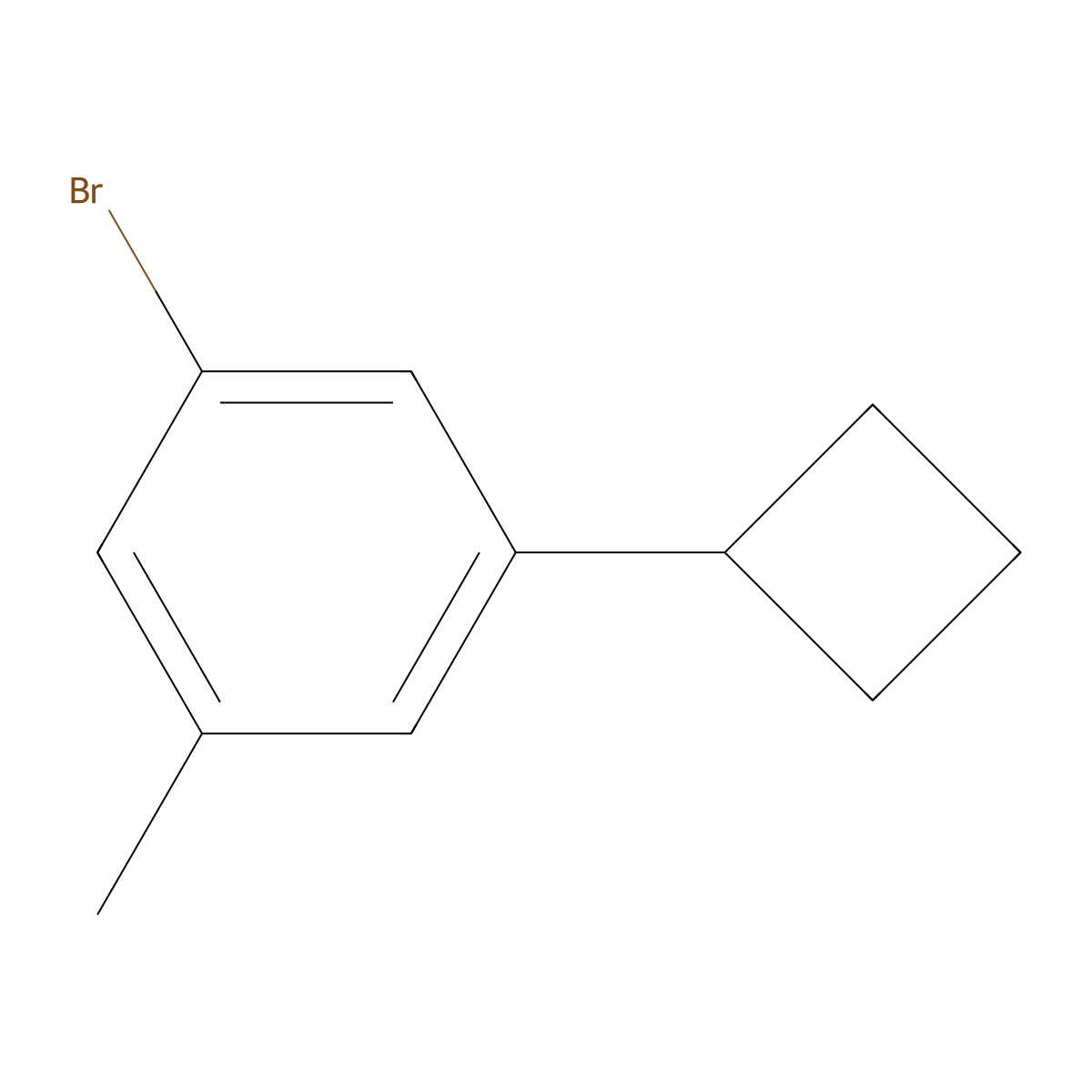 1-Bromo-3-cyclobutyl-5-methylbenzene molecular structure, CAS 2918882-93-4