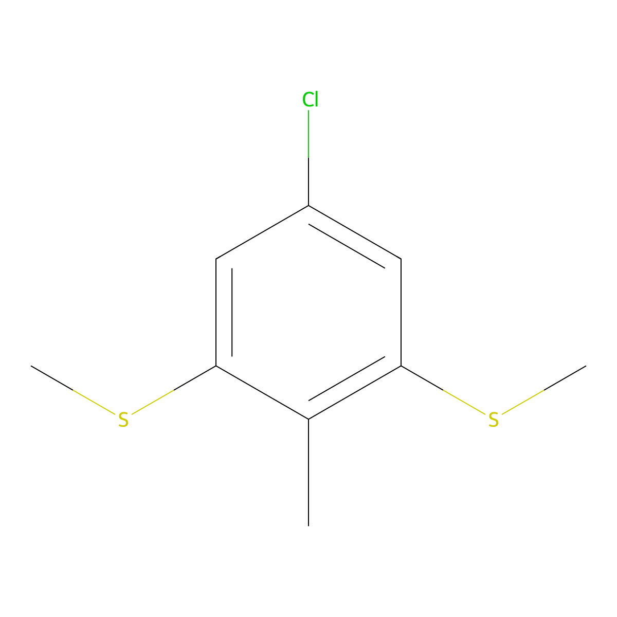(5-Chloro-2-methyl-1,3-phenylene)bis(methylsulfane) molecular structure, CAS 2918883-07-3