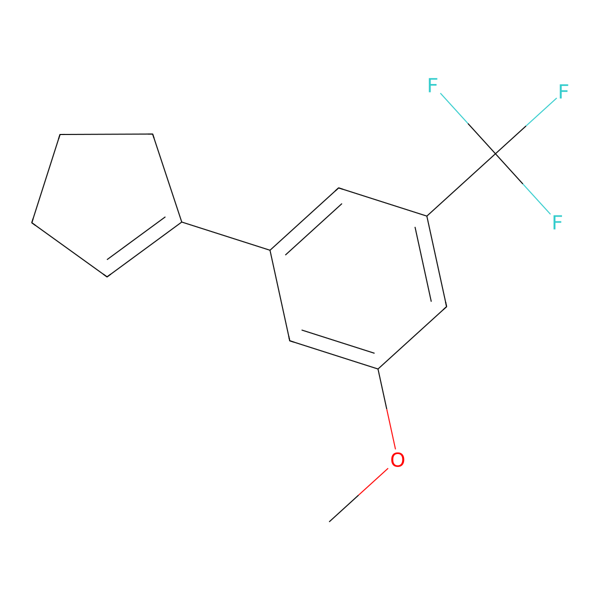 1-(Cyclopent-1-en-1-yl)-3-methoxy-5-(trifluoromethyl)benzene molecular structure, CAS 2918883-77-7