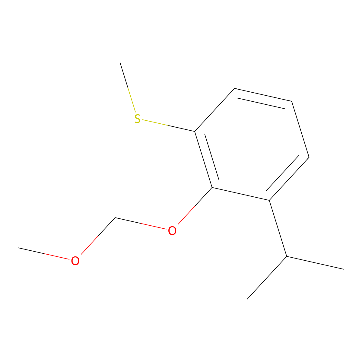 (3-Isopropyl-2-(methoxymethoxy)phenyl)(methyl)sulfane molecular structure, CAS 2918883-86-8