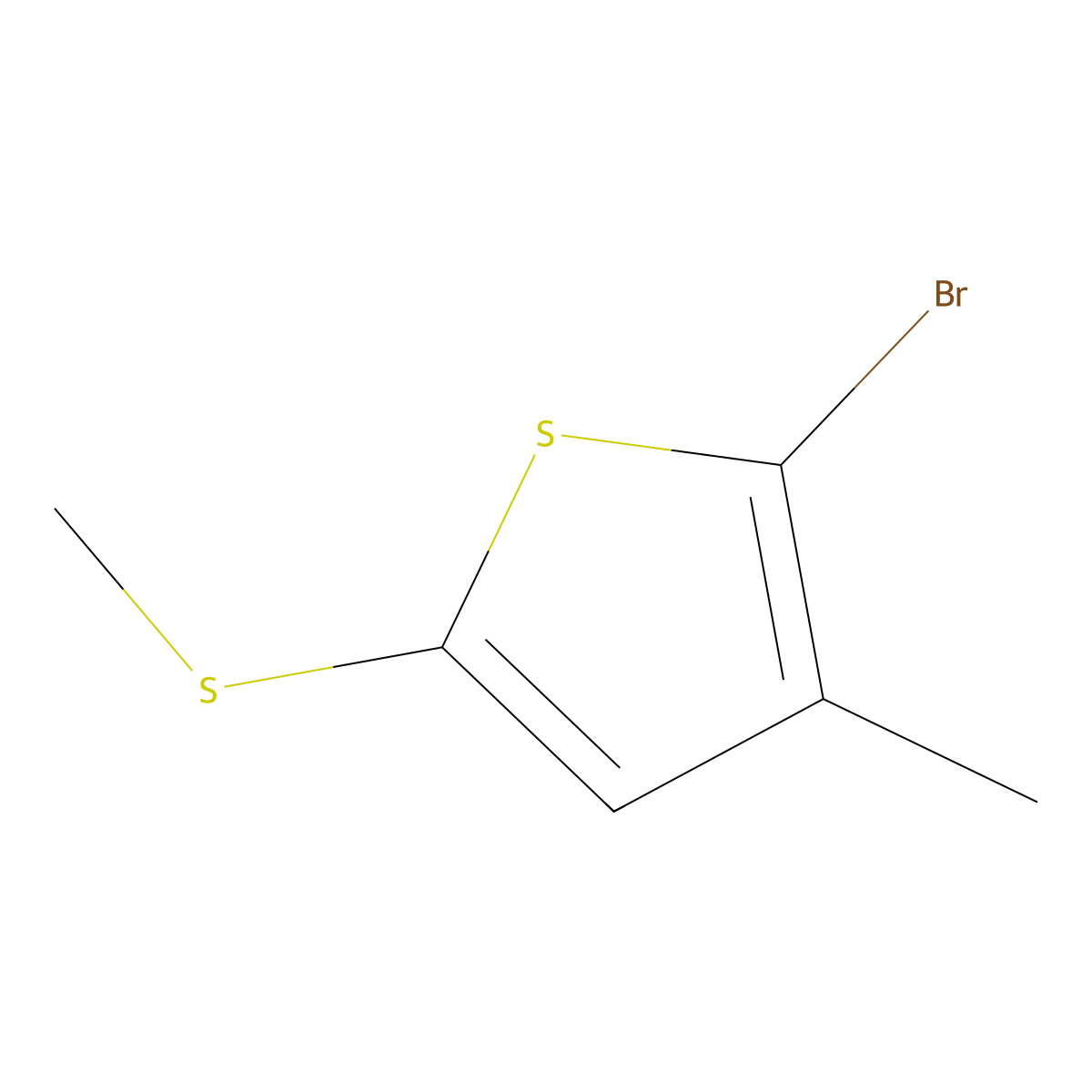 2-Bromo-3-methyl-5-(methylthio)thiophene molecular structure, CAS 2918884-23-6
