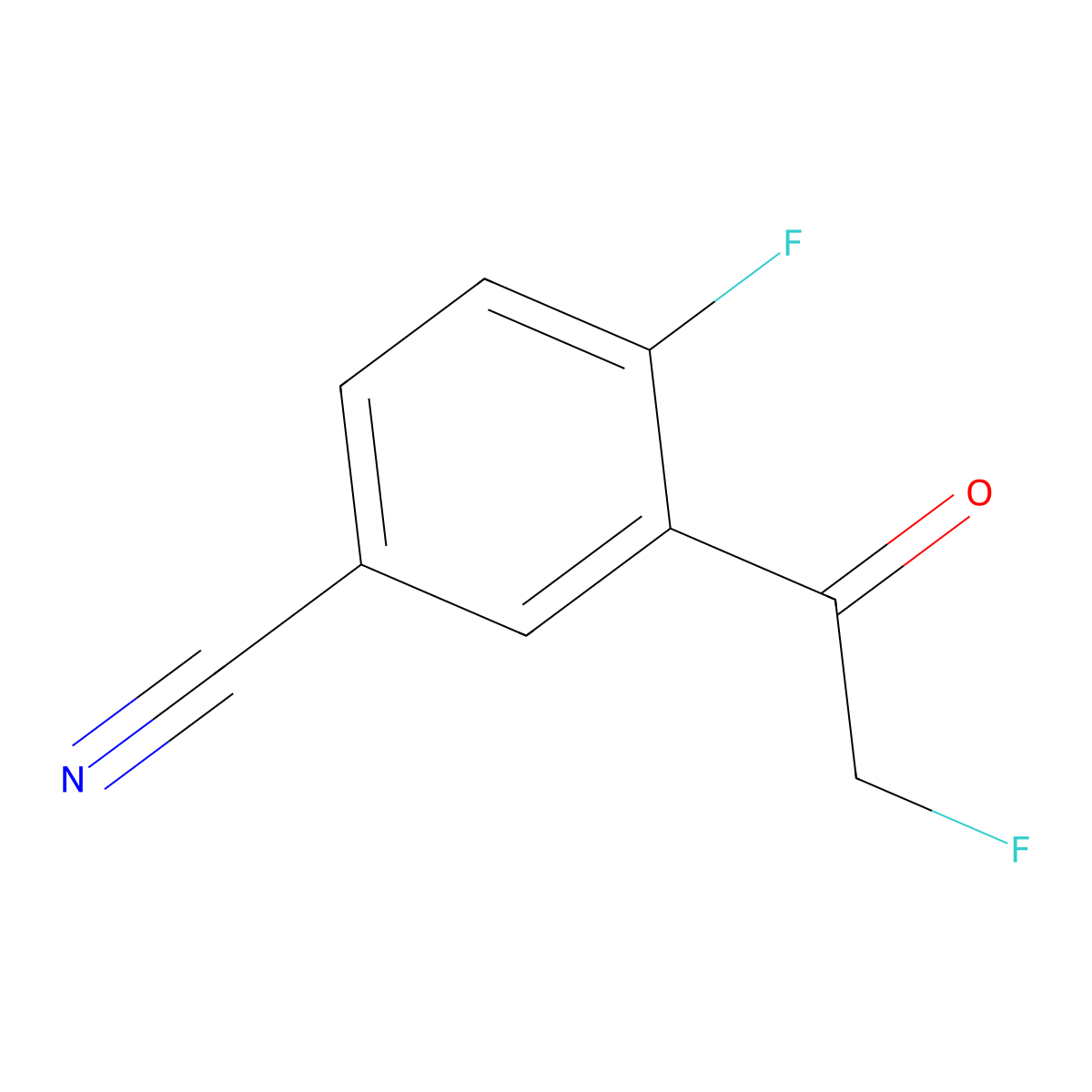 4-Fluoro-3-(2-fluoroacetyl)benZonitrile molecular structure, CAS 2918884-36-1