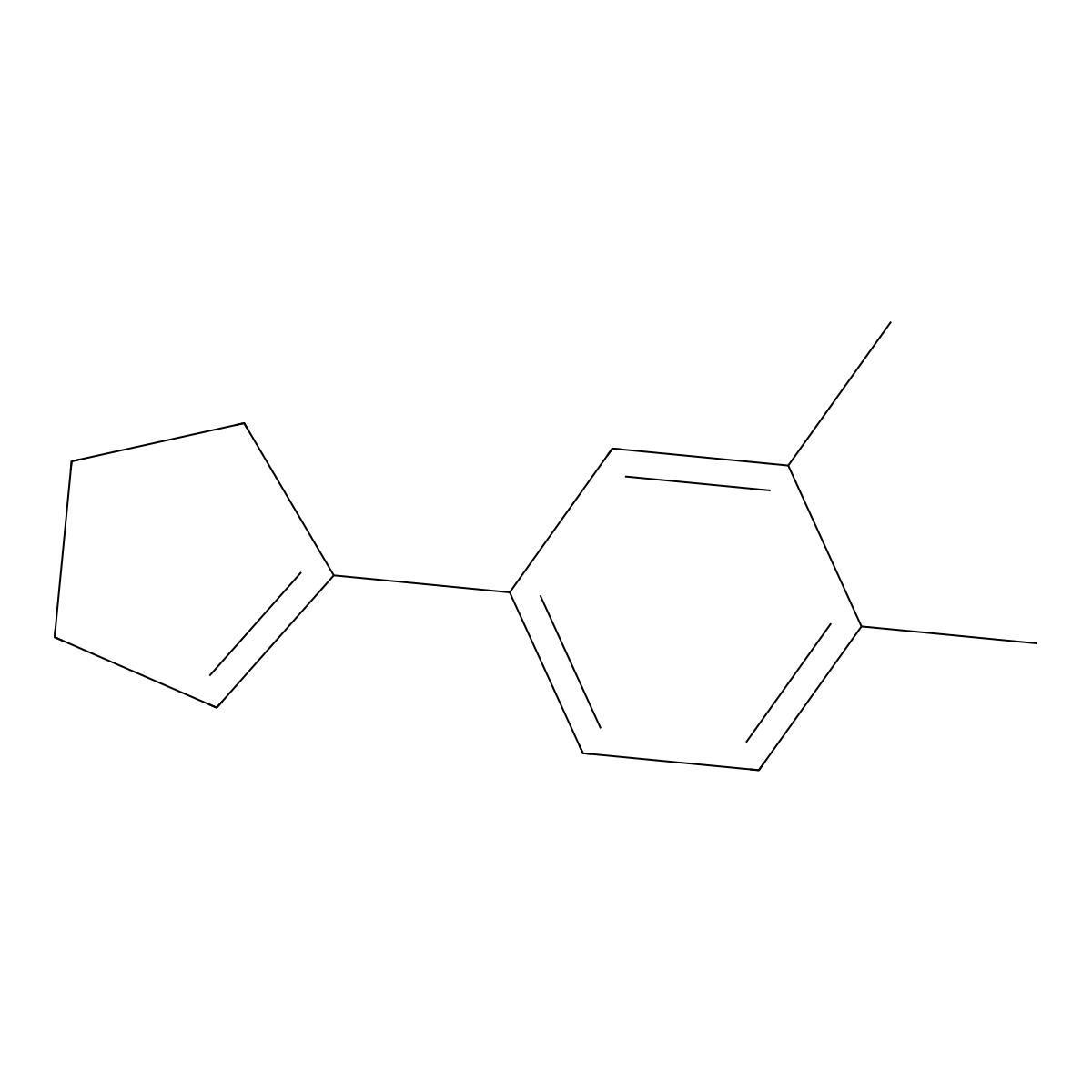 4-(Cyclopent-1-en-1-yl)-1,2-dimethylbenzene molecular structure, CAS 2918884-77-0