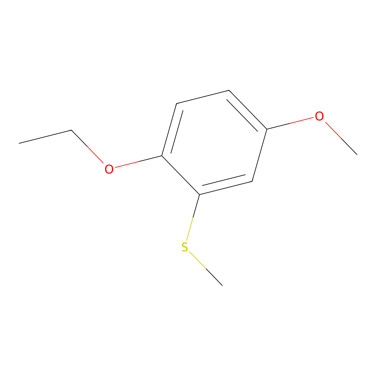 (2-Ethoxy-5-methoxyphenyl)(methyl)sulfane molecular structure, CAS 2918884-91-8
