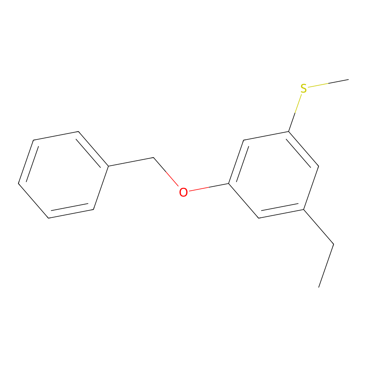 (3-(Benzyloxy)-5-ethylphenyl)(methyl)sulfane molecular structure, CAS 2918886-48-1