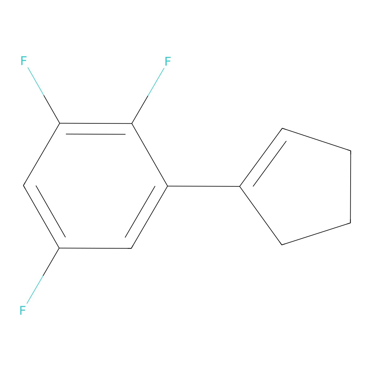 1-(Cyclopent-1-en-1-yl)-2,3,5-trifluorobenzene molecular structure, CAS 2918887-04-2