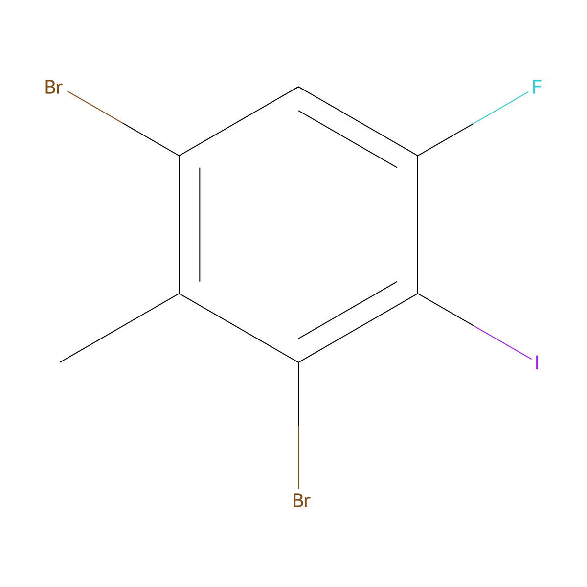 1,3-Dibromo-5-fluoro-4-iodo-2-methylbenzene molecular structure, CAS 2918887-57-5