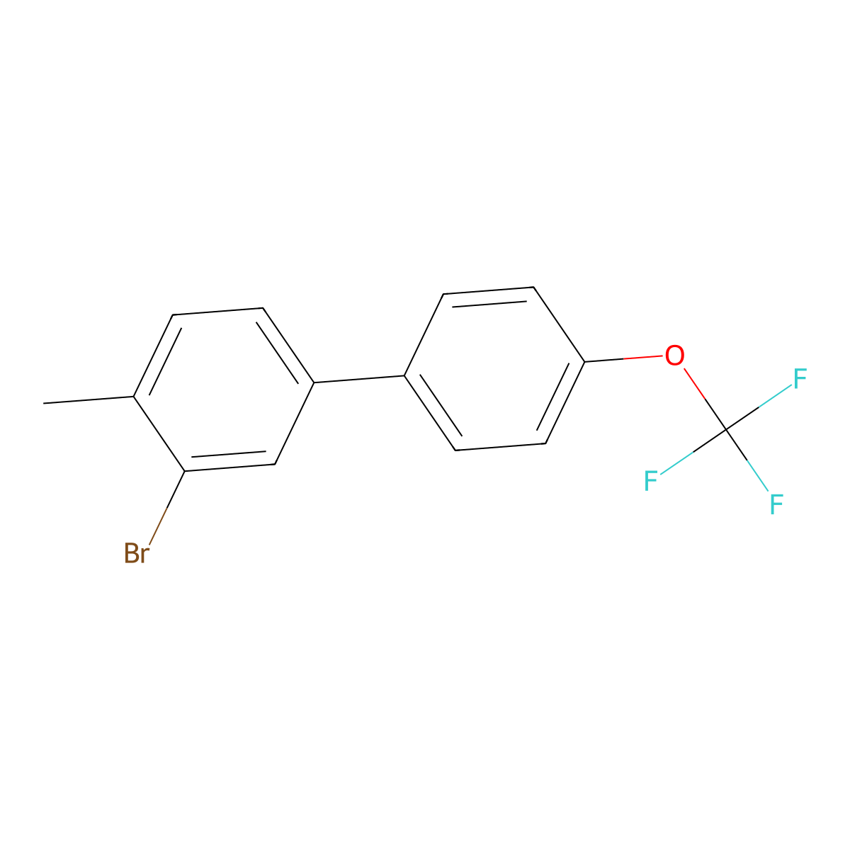 3-Bromo-4-methyl-4'-(trifluoromethoxy)-1,1'-biphenyl molecular structure, CAS 2918887-97-3