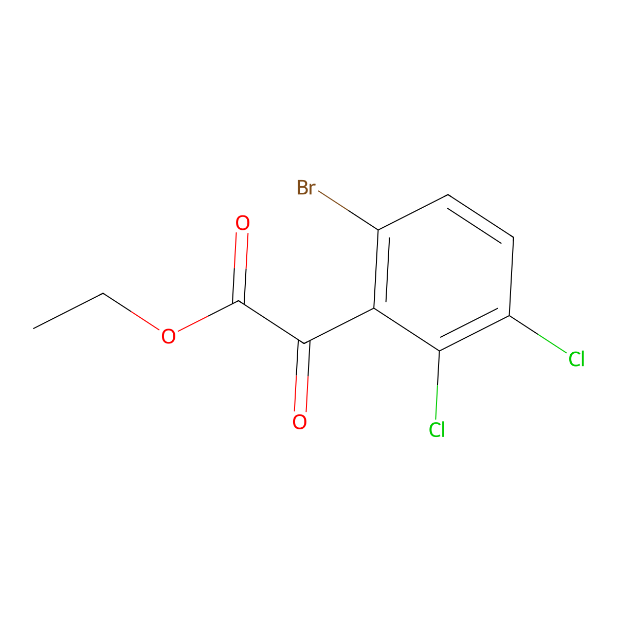 Ethyl 2-(6-bromo-2,3-dichlorophenyl)-2-oxoacetate molecular structure, CAS 2918888-26-1