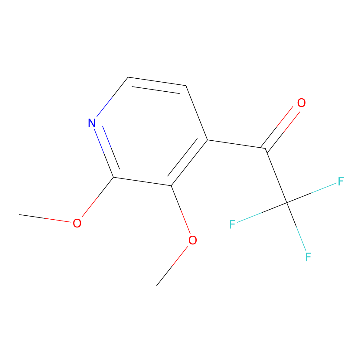1-(2,3-Dimethoxypyridin-4-yl)-2,2,2-trifluoroethanone molecular structure, CAS 2918889-48-0